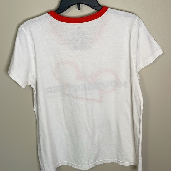 DISNEY PARKS White and Red Minnie “Mouseketeer” Short Sleeve Tee Short Size L - Picture 4 of 7